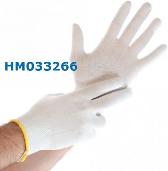 12 Paar Handschuh Nylon-Feinstrick  (ULTRA FLEX, Gr. XS, 25 cm, weiß)