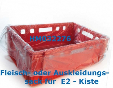 Auskleidungssack  für E2-Kiste (rote Kiste, HDPE )