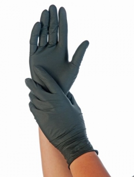 Latex-Handschuh DIABLO (puderfrei, L, schwarz)