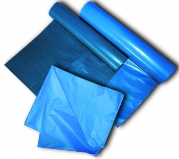 Müllbeutel LDPE - 60 my (180 l, blau,  Rolle (10))