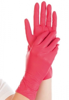 Nitril-Handschuh SAFE LIGHT (rot, L, puderfrei)