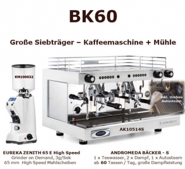 BK60 Bundl Kaffeemaschine + Mühle (ANDROMEDA - Bäcker - S + ZENITH)