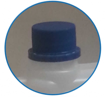 Schraubverschluss PP28 blau (EPE Einlage für Dosierflasche 1 Liter)