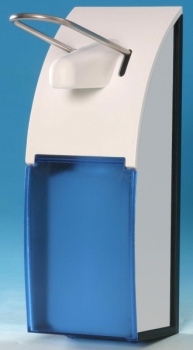 Seifen-Dosierspender :: 500ml (blau-transparente Abdeckplatte,)