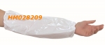 100 Schutzärmel PE, 20 my , 40 cm  weiß (Stulpen mit Gummizug, VE 20)